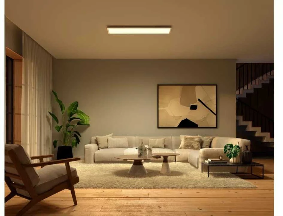 Lubinis šviestuvas „Philips Hue Surimu“ stačiakampis skydelis | 100 W | Baltas ir spalva 2000-6500 Atspalvis Baltas Color Ambiance | Bluetooth
