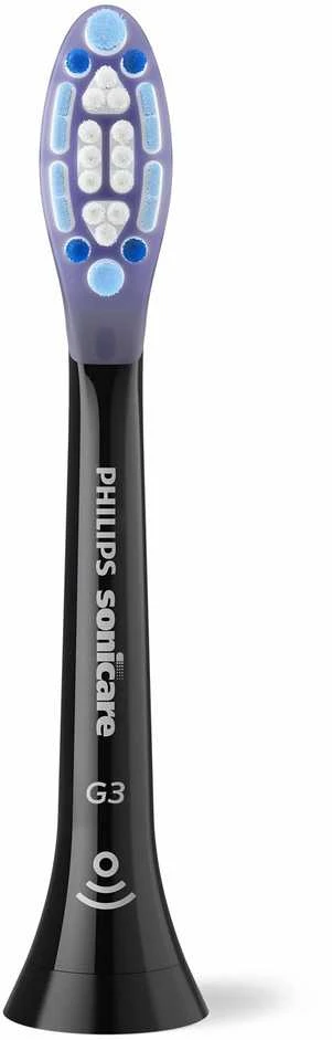 2 dalių šepetėlių galvučių pakuotė Philips Sonicare Premium Gum Care HX9052/88, juodos spalvos