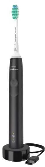 Philips Sonicare 3100 juodas šepetėlis su įkrovikliu
