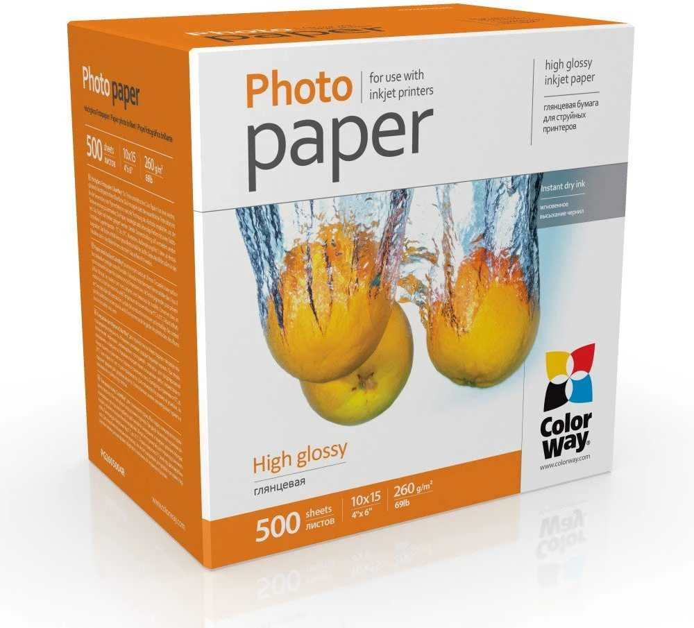 ColorWay Photo Paper | PG2605004R | Glossy | Baltas | 260 g/m² | 10 x 15 cm