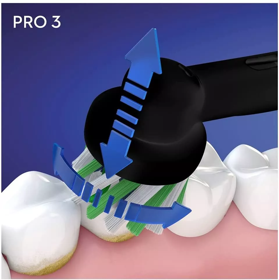 Elektrinis dantų šepetėlis Oral-B Pro 3 3900N, Juodas/Rožinis