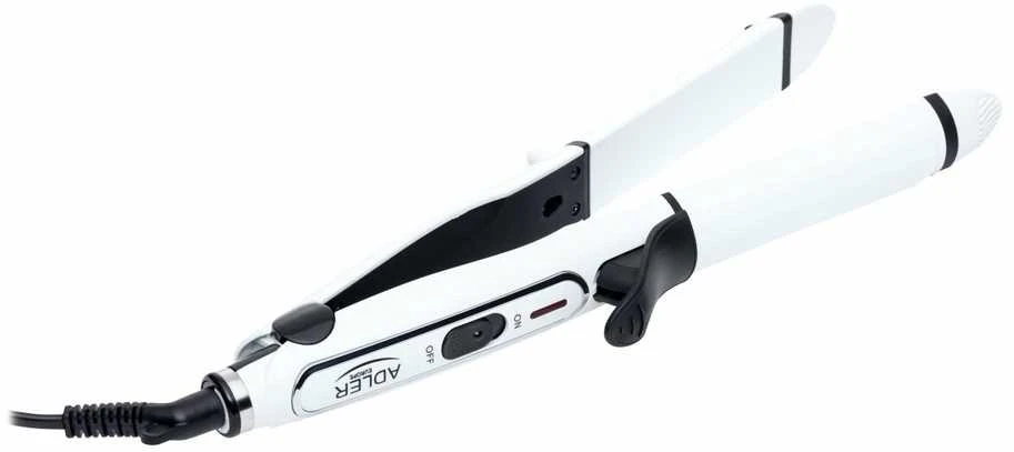 Adler | Hair straightener 2 in 1 | AD 2104 | Garantija 24 mėn. | Ceramic heating system | 50 W | Baltas