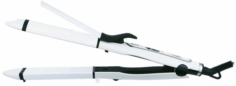 Adler | Hair straightener 2 in 1 | AD 2104 | Garantija 24 mėn. | Ceramic heating system | 50 W | Baltas