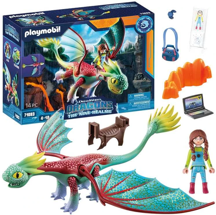 71083 PLAYMOBIL® Dragons, Plunksnos ir Aleksas
