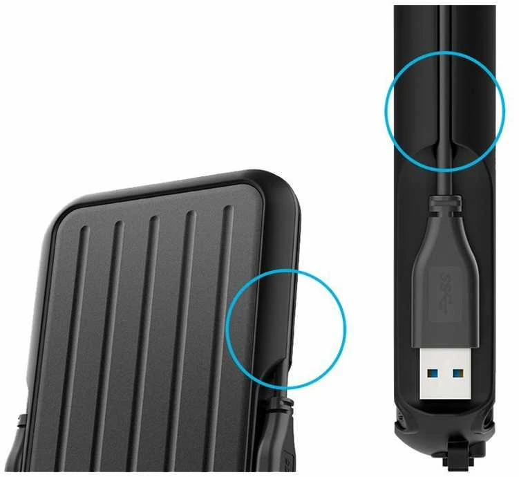 SILICON POWER COMPUTER & COMMUNICAT SILICON POWER Išorinis kietasis diskas HDD Armor A66 2.5" 1TB USB 3.2 IPX4 Juodas