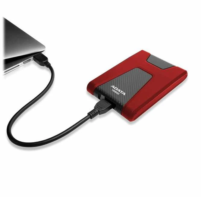 Kietasis išorinis diskas Adata HD650 1TB 2.5" USB3 Raudonas