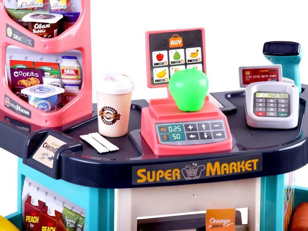 Jokomisiada Supermarket + shopping cart big set ZA3174