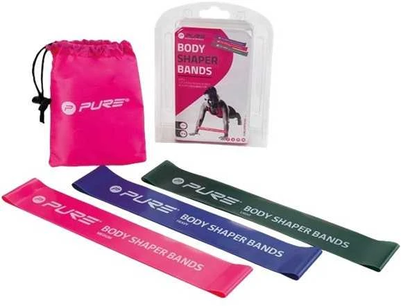 Pure2Improve | Body Shaper Bands, Set of 3 | Žalias, Rožinė and Violetinė