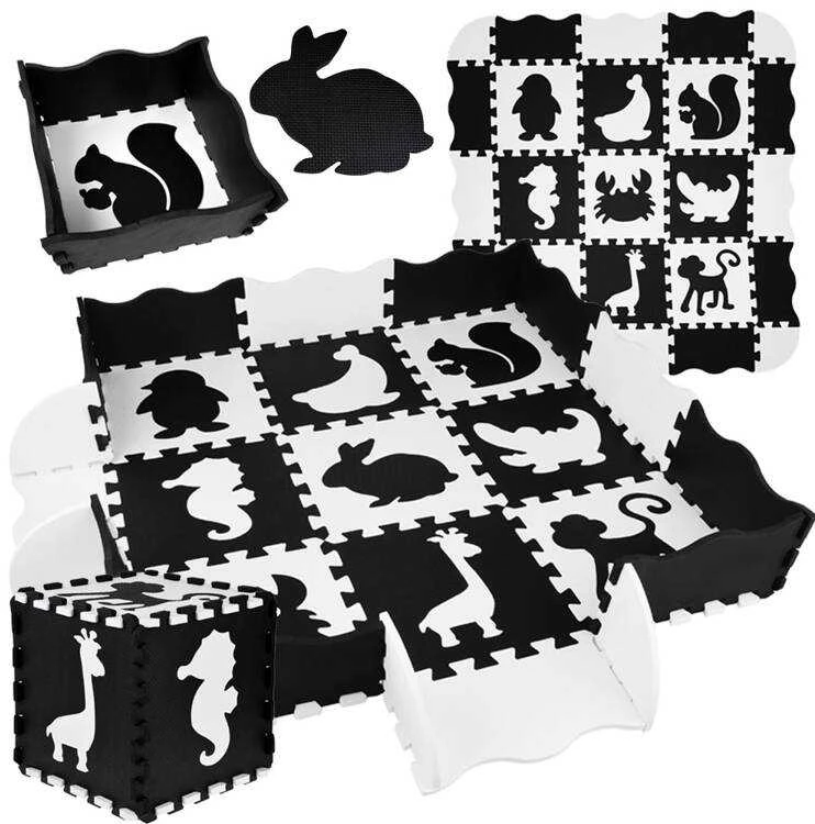 Jokomisiada Dėlionė FOAM Contrast Mat Animals Shapes