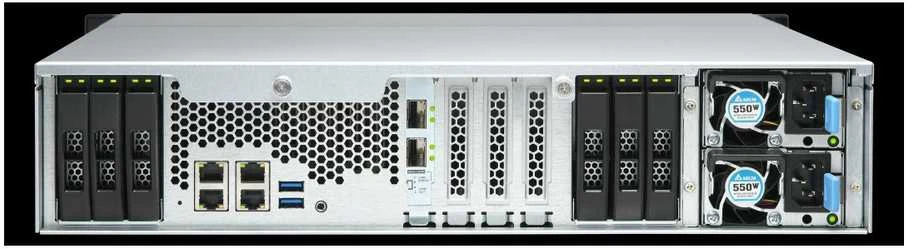 Serveris QNAP | 18-bay 2U NAS | TS-h1886XU-RP-R2-D1622-32G | Iki 18 HDD/SSD Hot-Swap | Intel Xeon | Xeon D-1622 Quad-Core | Procesoriaus dažnis 2,6 GHz | 32 GB | DDR4