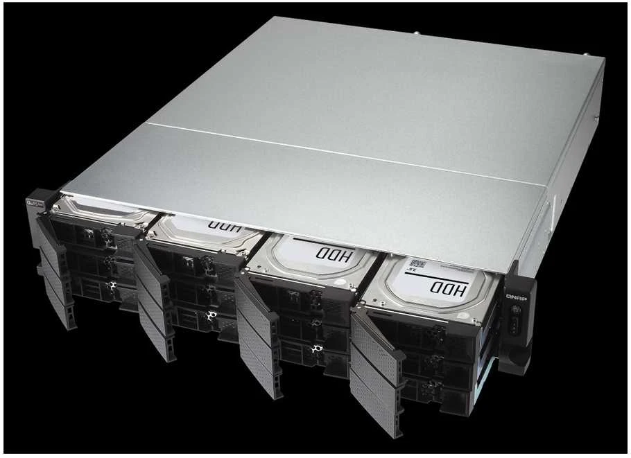 Serveris QNAP | 18-bay 2U NAS | TS-h1886XU-RP-R2-D1622-32G | Iki 18 HDD/SSD Hot-Swap | Intel Xeon | Xeon D-1622 Quad-Core | Procesoriaus dažnis 2,6 GHz | 32 GB | DDR4