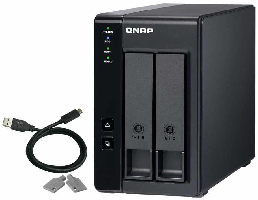 Serveris QNAP TR-002 diskų masyvas Juoda