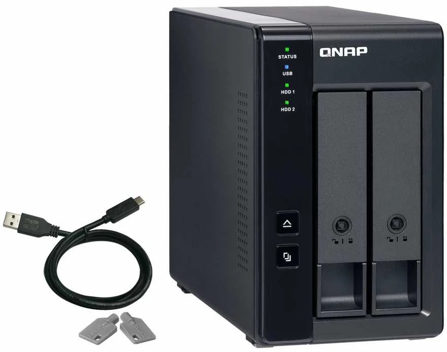 Serveris QNAP TR-002 diskų masyvas Juoda