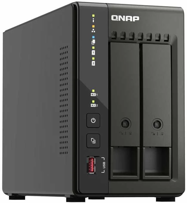 Serveris QNAP | 2 skyrių darbalaukio NAS | TS-253E-8G | Intel Celeron | J6412 4 branduolių | Procesoriaus dažnis 2,6 GHz | 8 GB