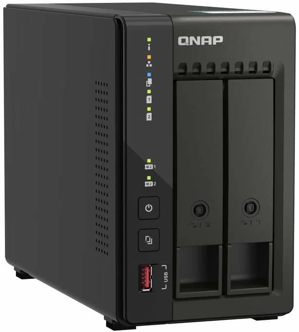 Serveris QNAP | 2 skyrių darbalaukio NAS | TS-253E-8G | Intel Celeron | J6412 4 branduolių | Procesoriaus dažnis 2,6 GHz | 8 GB
