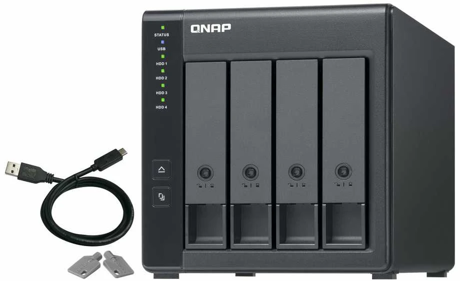 QNAP TR-004 diskų masyvas Juoda