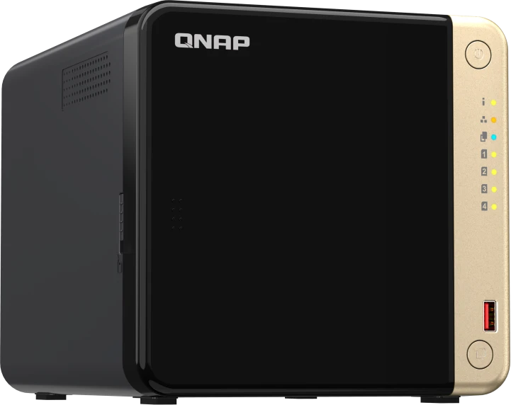 Serveris QNAP | 4 skyrių stalinis NAS | TS-464-8G | Intel Celeron | N5095 4 branduolių | Procesoriaus dažnis 2,9 GHz | 8 GB