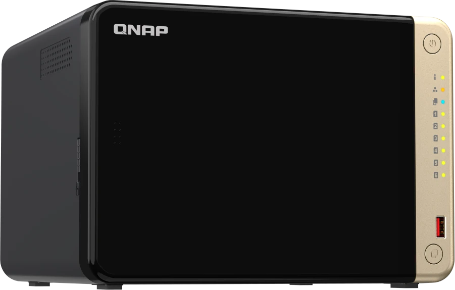 Serveris QNAP | 6 skyrių stalinis NAS | TS-664-8G | Intel Celeron | N5095 4 branduolių | Procesoriaus dažnis 2,9 GHz | 8 GB | DDR4