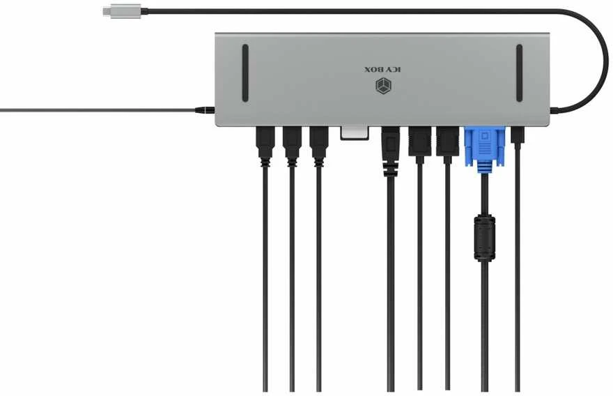 Icy Box Raidsonic prijungimo stotis | IB-DK2106a-CPD | Ethernet LAN (RJ-45) jungtys 1 | VGA (D-Sub) jungtys kiekis 1 | HDMI jungtys 2 kiekis