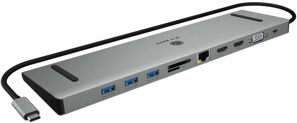 Icy Box Raidsonic prijungimo stotis | IB-DK2106a-CPD | Ethernet LAN (RJ-45) jungtys 1 | VGA (D-Sub) jungtys kiekis 1 | HDMI jungtys 2 kiekis