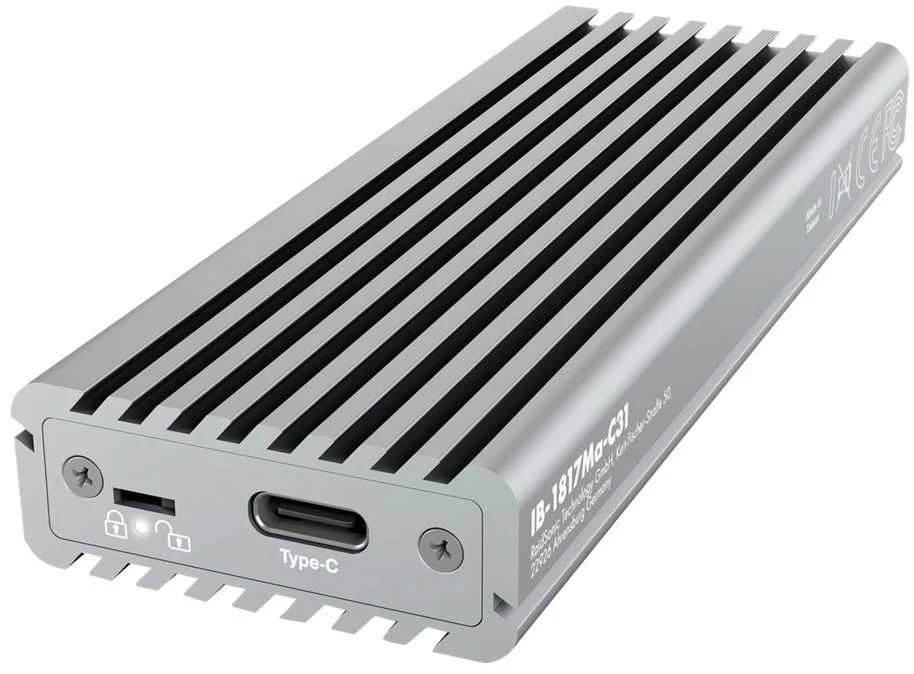 ICYBOX IB-1817Ma-C31 Icy Box Išorinis korpusas skirtas M.2 NVMe SSD, USB 3.1 Type-C, Sidabrinis