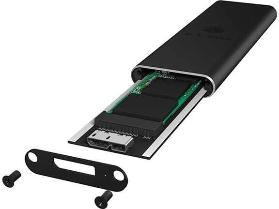 Icy Box Raidsonic | Išorinis USB 3.0 korpusas, skirtas M.2 SSD | IB-183M2 | SATA | USB 3.0 Type-A | Nešiojamas kietojo disko dėklas