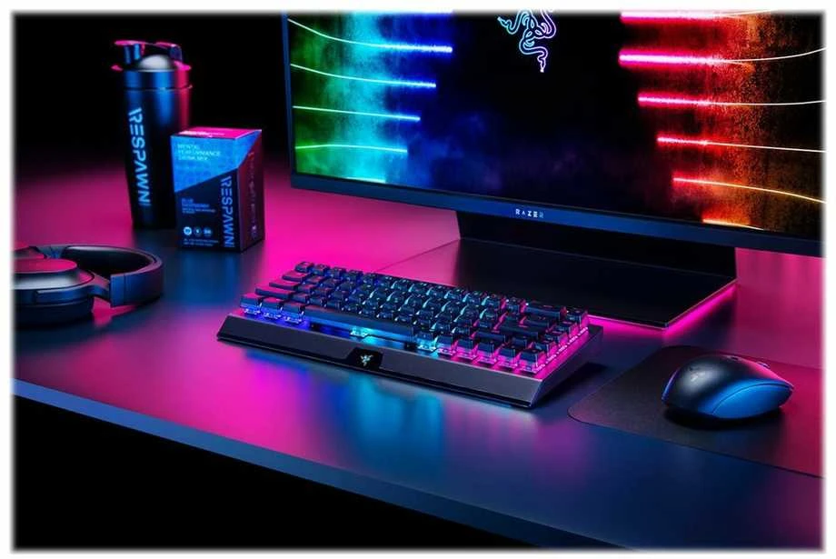 Belaidė klaviatūra Razer BlackWidow V3 Mini HyperSpeed Phantom Edition, Yellow Switch, US išdėstymas