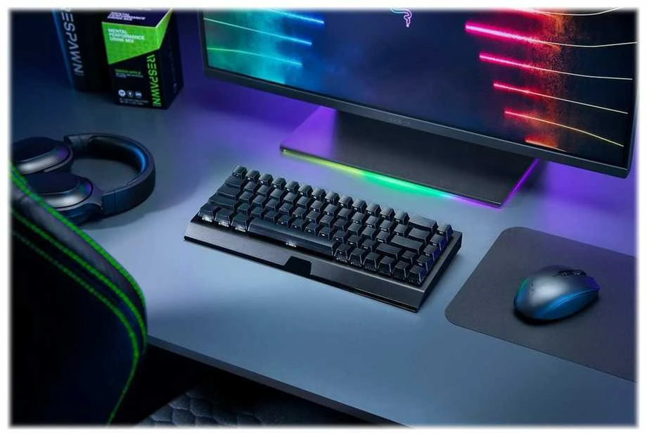 Belaidė klaviatūra Razer BlackWidow V3 Mini HyperSpeed Phantom Edition, Yellow Switch, US išdėstymas