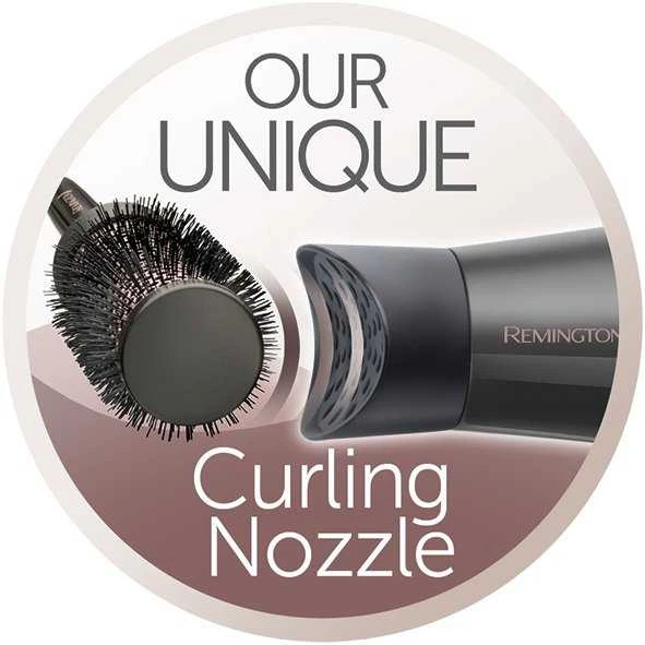 Remington | Curl and Straight Confidence Plaukų džiovintuvas | D5706 | 2200 W | Number of temperature settings 3 | Ionic function | Diffuser nozzle | Juodas