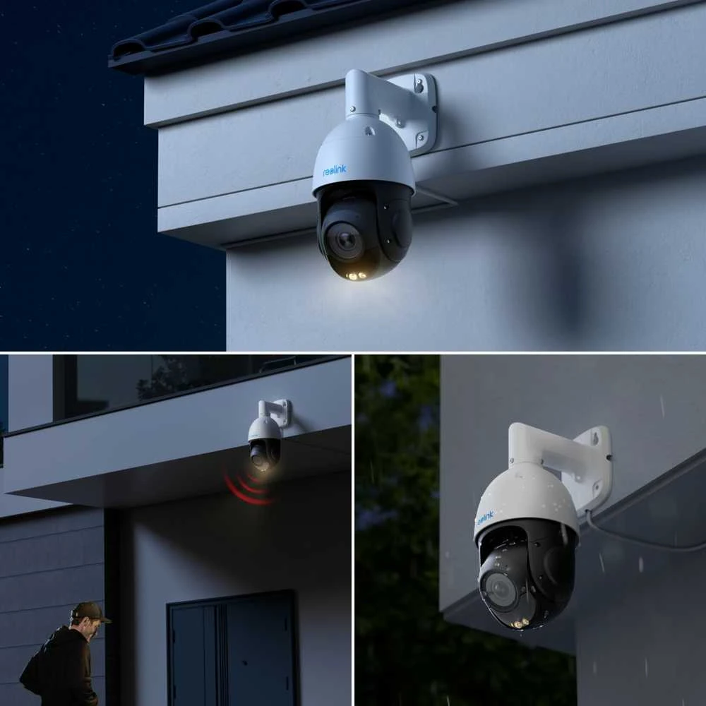 Reolink | Išmanioji 4K PoE apsaugos kamera su 16 kartų optiniu priartinimu | P850 | PTZ | 8 MP | 5,3–86 mm / maks. F1,6 | Maitinimas per Ethernet (PoE) | IP66 | H.265/H.264 | „Micro SD“, maks. 256 GB