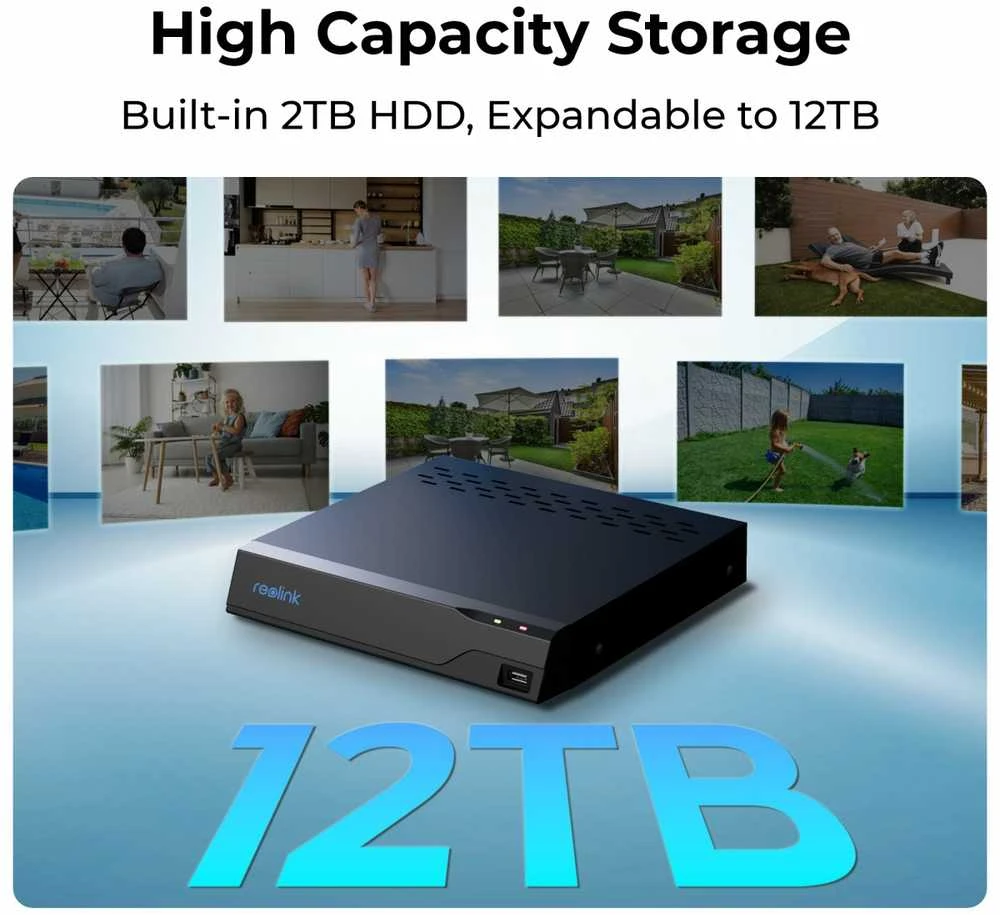 Reolink | Super HD apsaugos kamerų sistema | NVS8-5MB4 | Kulka | 5/4 MP | f=4,0 mm fiksuotas; F=2,0 | Maitinimas per Ethernet (PoE) | IP67 | H.265 | „Micro SD“, maks. 256 GB