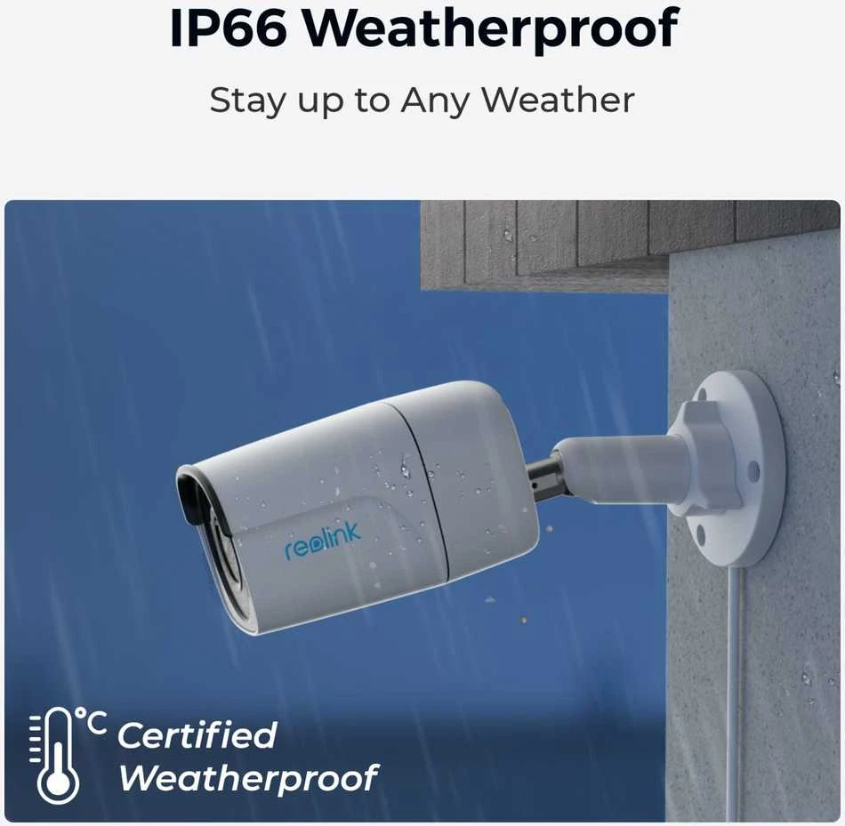 Reolink | Super HD apsaugos kamerų sistema | NVS8-5MB4 | Kulka | 5/4 MP | f=4,0 mm fiksuotas; F=2,0 | Maitinimas per Ethernet (PoE) | IP67 | H.265 | „Micro SD“, maks. 256 GB