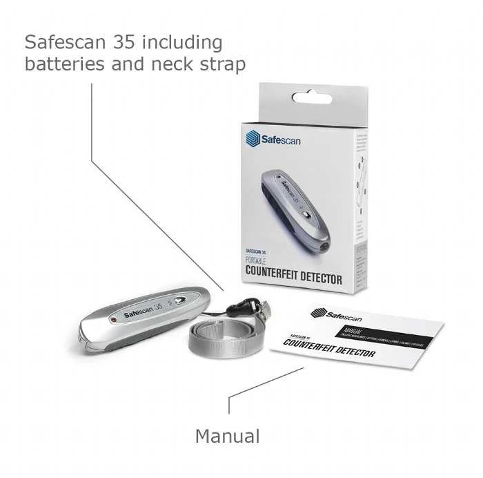 SAFESCAN | 35 | Pilkas | Tinka banknotams, asmens dokumentams | Aptikimo taškų skaičius 3