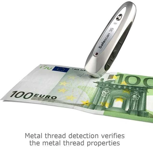 SAFESCAN | 35 | Pilkas | Tinka banknotams, asmens dokumentams | Aptikimo taškų skaičius 3