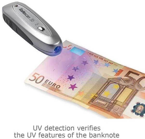 SAFESCAN | 35 | Pilkas | Tinka banknotams, asmens dokumentams | Aptikimo taškų skaičius 3