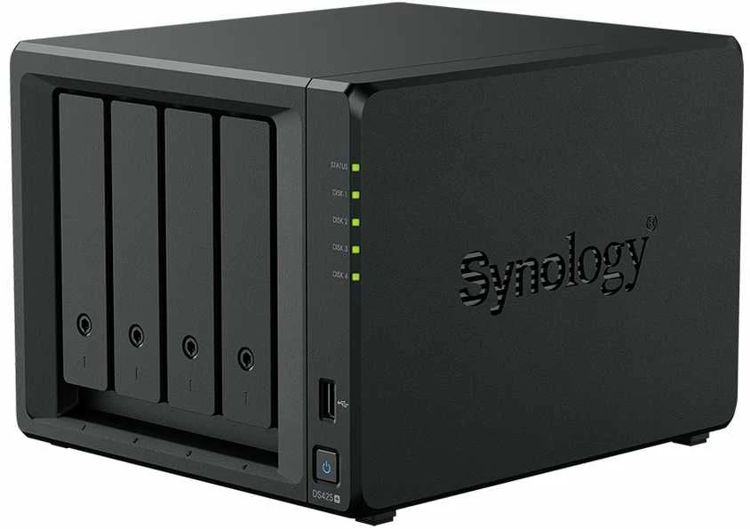 „Synology DiskStation DS425+“ NAS/saugojimo serveris „Intel® Celeron® J4125“ 2 GB DDR4 0 TB Juodas - tik „Synology“ HDD