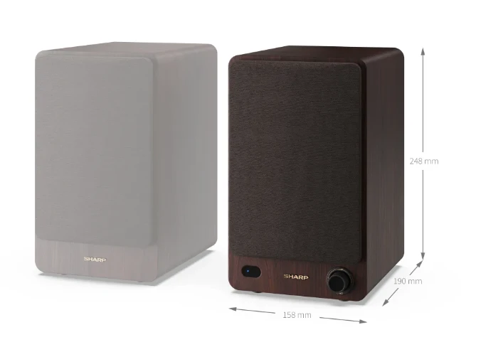 Kompiuterio kolonėlės Sharp CP-SS30 lentyninės kolonėlės, rudos | Sharp | Garsiakalbiai | CP-SS30(BR) Lentyninė kolonėlė | 60 W | „Bluetooth“ | Belaidė jungtis | Ruda