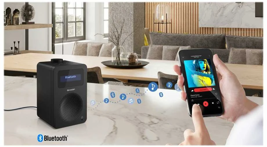 Sharp DR-430(BK) Digital Radio, FM/DAB/DAB+, Bluetooth 5.0, Midnight Juodas | Sharp | Digital Radio | DR-430(BK) | Bluetooth | Midnight Juodas