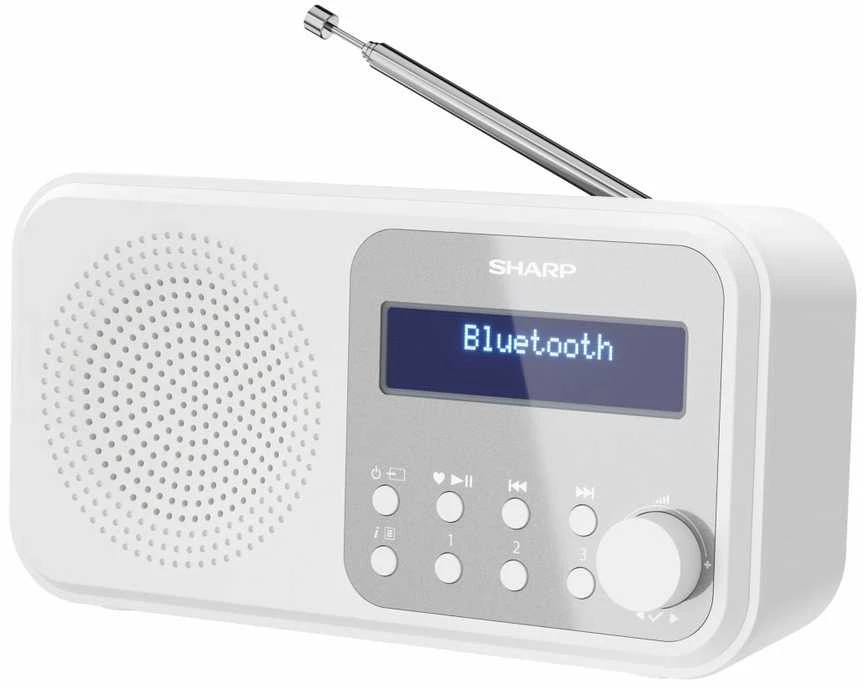 „Sharp DR-P420(WH)“ nešiojamasis skaitmeninis radijas „Tokyo“, FM/DAB/DAB+, „Bluetooth 5.0“, maitinamas per USB arba bateriją, „Snowy Baltas“ | „Sharp“ | Nešiojamasis skaitmeninis radijas „Tokyo“ | DR-P420(WH) | „Bluetooth“ | Baltas