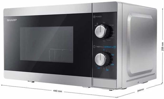 Mikrobangų orkaitė Sharp YC-MG01E-S 20L 800W GRIL