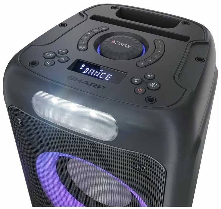Sharp PS-949 Party Speaker with Built-in Baterija | Sharp | Party Speaker | PS-949 XParty Street Beat | 132 W | Atsparus vandeniui | Bluetooth | Belaidė jungtis | Portable | Juodas