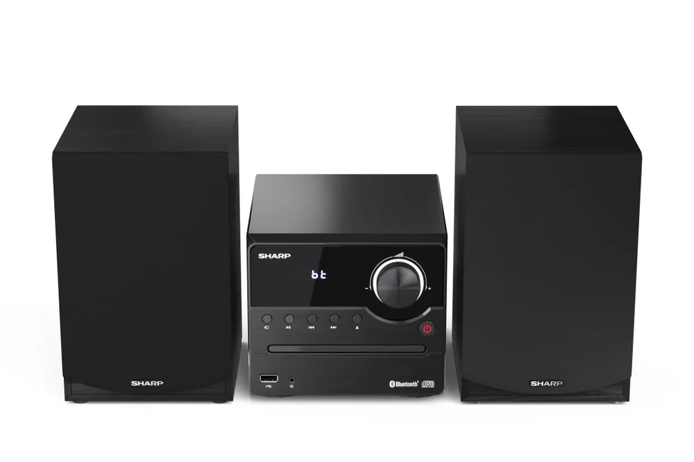 Muzikinis centras Sharp XL-B512(BK) Hi-Fi Micro System, CD/FM/USB/Bluetooth v5.0, 45W, Juodas | Sharp | Hi-Fi Micro System | XL-B512(BK) | Juodas | USB port | AUX in | Bluetooth | CD grotuvas | FM radio | Belaidė jungtis
