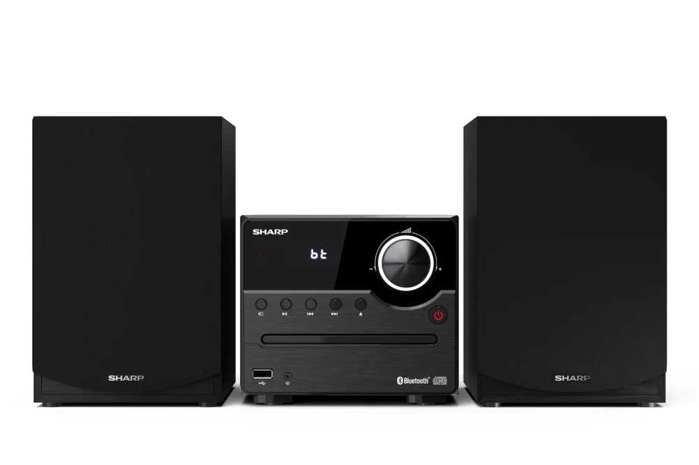 Muzikinis centras Sharp XL-B512(BK) Hi-Fi Micro System, CD/FM/USB/Bluetooth v5.0, 45W, Juodas | Sharp | Hi-Fi Micro System | XL-B512(BK) | Juodas | USB port | AUX in | Bluetooth | CD grotuvas | FM radio | Belaidė jungtis
