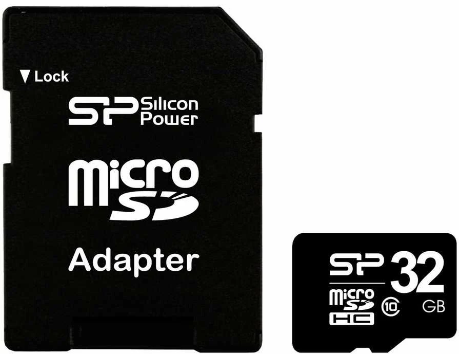 Silicon Power | 32 GB | Micro SDHC | Flash atminties klasė 10 | SD adapter