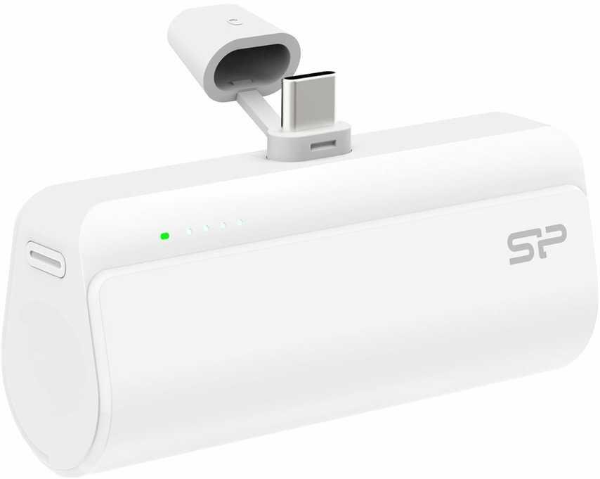 Silicon Power Bank | QD50 | 5000 mAh | USB-C | Baltas