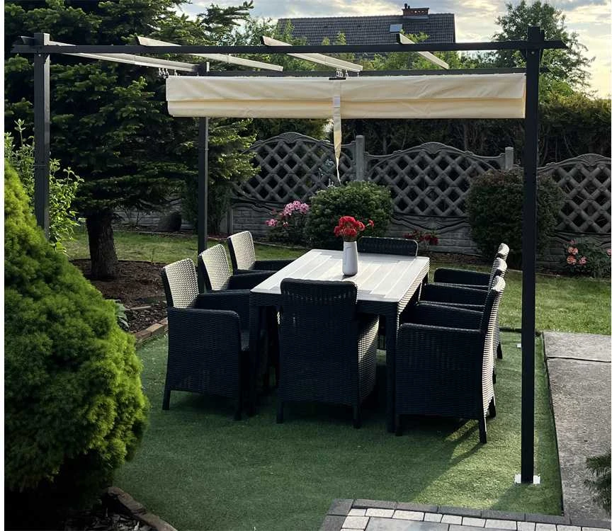 Sodo pavėsinė „Para Sole ESTIVO“ 3x3x2,4 m su neperšlampamu stogu SP0835