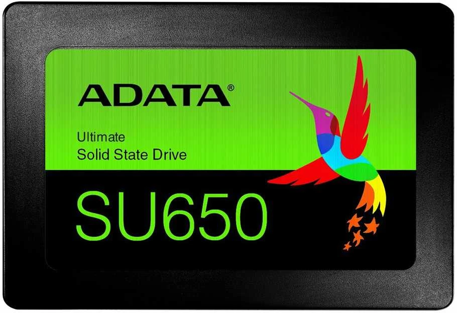 Kietasis diskas  ADATA Ultimate SU650 512 GB, SSD form factor 2.5", SSD sąsaja SATA 6Gb/s, Rašymo greitis 450 MB/s, Skaitymo greitis 520 MB/s