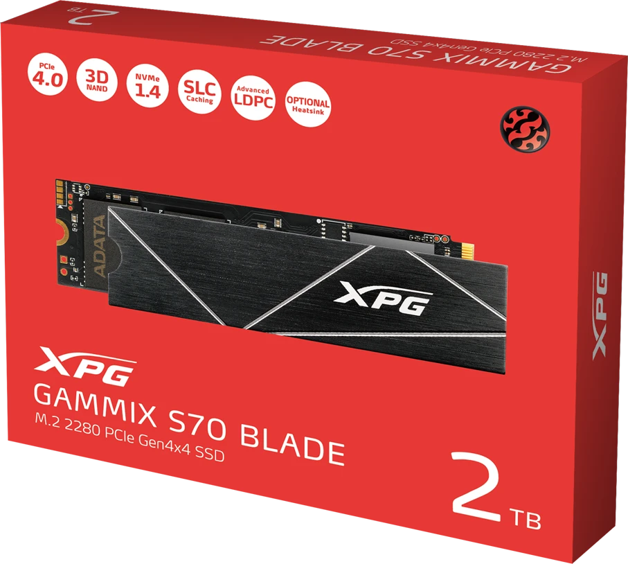 Kietasis diskas Adata XPG Gammix S70 Blade M.2 NVMe PCIe4x4, 2TB