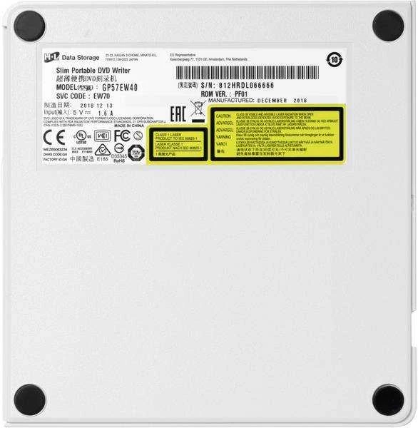 LG Hl Data Storage H.L duomenų saugykla | Itin plonas nešiojamas DVD rašytuvas | GP60NS60 | Sąsaja USB 2.0 | DVD±R/RW | CD skaitymo greitis 24 x | CD įrašymo greitis 24 x | Sidabras | Stalinis kompiuteris / Nešiojamasis kompiuteris