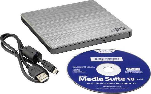 LG Hl Data Storage H.L duomenų saugykla | Itin plonas nešiojamas DVD rašytuvas | GP60NS60 | Sąsaja USB 2.0 | DVD±R/RW | CD skaitymo greitis 24 x | CD įrašymo greitis 24 x | Sidabras | Stalinis kompiuteris / Nešiojamasis kompiuteris